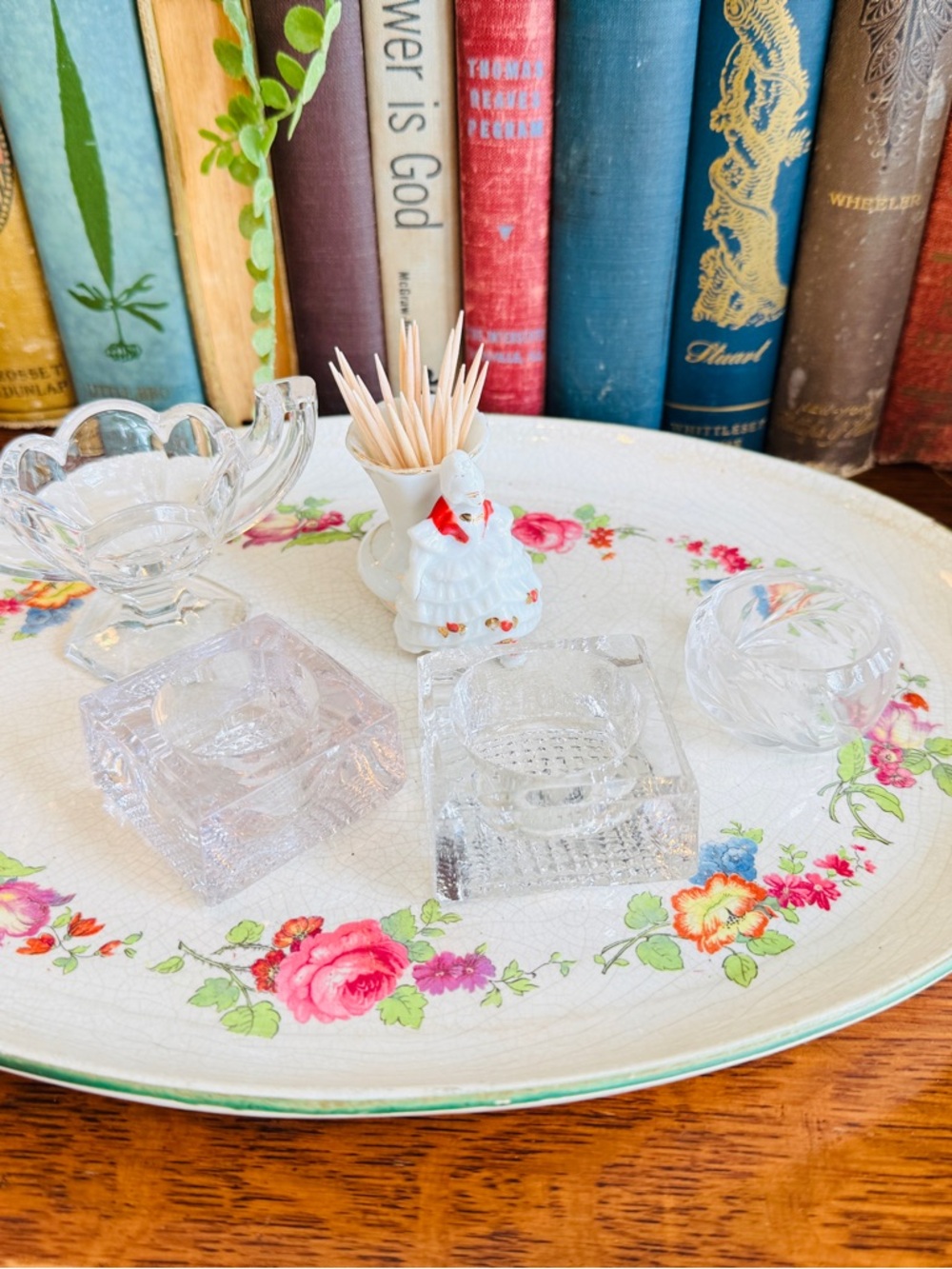 Antique  Salt Cellars and Porcelain Toothpick Holder - Picture 4 of 4